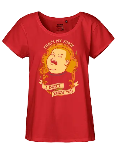  That's My Purse! - pop culture, Mike Judge, Bobby Hill, King of the Hill, That's My Purse, I Don't Know You, cartoon, funny, fan art, t-shirt design, art print, tattoo flash, retro cartoon, 90s nostalgia, Texas, comedy - Fairtrade Girl Shirt