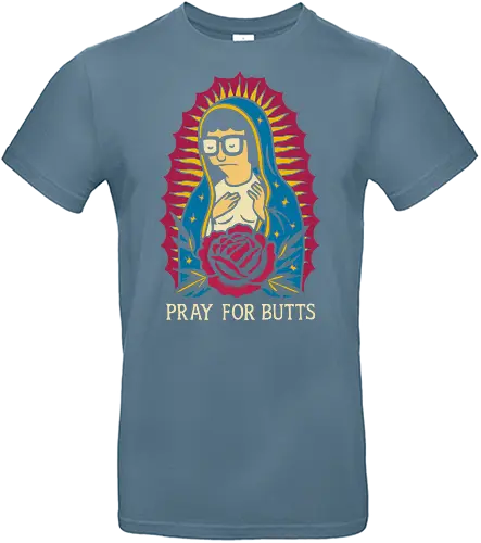 Our Lady of Butt-alupe - geek humor, butts, unique art, parody, cult comedy, Tina Belcher, Bob's Burgers, Pray For Butts, Virgin of Guadalupe, funny, irreverent, fan art, t-shirt design, art print, pop culture, cartoon - Standard T-Shirt