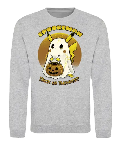 Spookemon - Pocket, Mouse, halloween, pumpkin, trick or treat, geek, anime - Sweatshirt