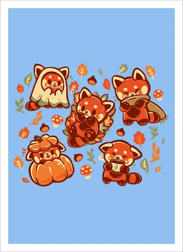 Red Panda Autumn Time