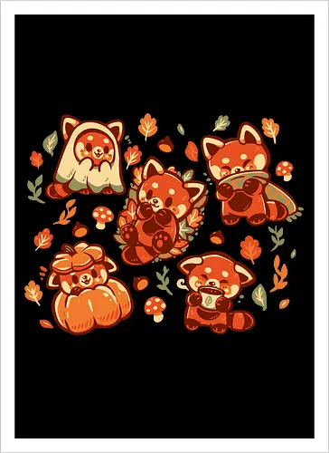 Red Panda Autumn Time