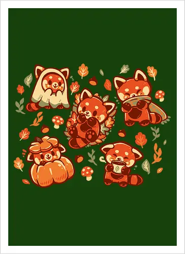 Red Panda Autumn Time