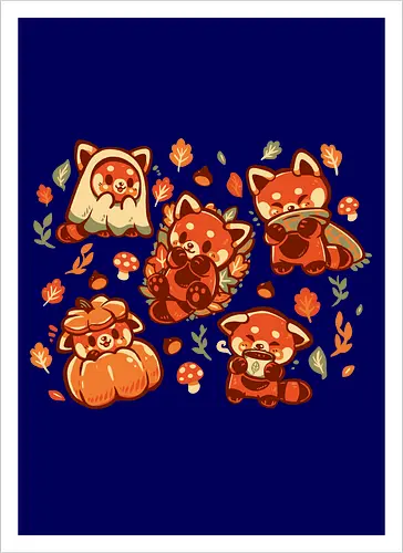 Red Panda Autumn Time