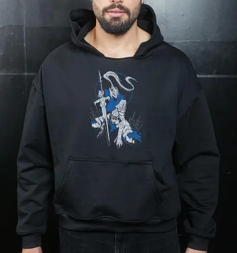 Knight Souls Artorias - Dark  - Kawaii, Anime, Manga, Tokyo, Angry, Japanese Art, Aesthetic, Manga Style, Zylixzen, Aggressive, Gamer, Otaku, Gift, Cool - Cropped Hoodie