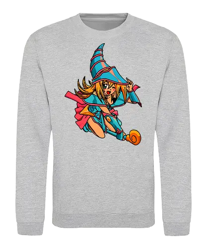  Dark Magician Girl Wink - Dark Magician Girl, Yu-Gi-Oh, Yugioh, anime, trading card game, TCG, fan art, t-shirt design, art print, kawaii, cute anime girl, retro anime, Duel Monsters, Yugi Muto, pop culture, magic - Sweatshirt