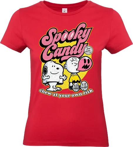 Spooky Beagle Candy - Spooky, Spooky Season, Cute, Funny, Halloween, Creepy, Candy, Classic, Comic, Tv Show, Beagle, Bubble Gum, dog, pet - Standard T-Shirt (Women)