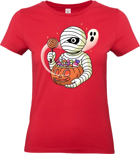 Sugar Pharaoh  - sugar pharaoh, mummy, Halloween mummy, Halloween candy, humor, trick or treat, spooky cute, Halloween night, sugar mummy, creepy cute - Standard T-Shirt (Women)