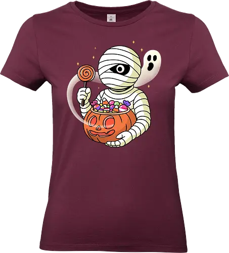Sugar Pharaoh  - sugar pharaoh, mummy, Halloween mummy, Halloween candy, humor, trick or treat, spooky cute, Halloween night, sugar mummy, creepy cute - Standard T-Shirt (Women)