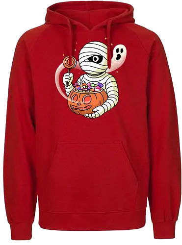 Sugar Pharaoh  - sugar pharaoh, mummy, Halloween mummy, Halloween candy, humor, trick or treat, spooky cute, Halloween night, sugar mummy, creepy cute - Fairtrade Hoodie