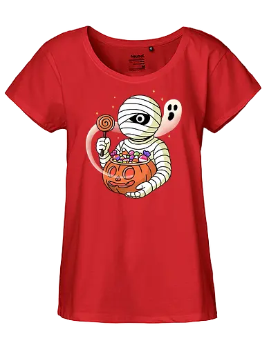 Sugar Pharaoh  - sugar pharaoh, mummy, Halloween mummy, Halloween candy, humor, trick or treat, spooky cute, Halloween night, sugar mummy, creepy cute - Fairtrade Girl Shirt
