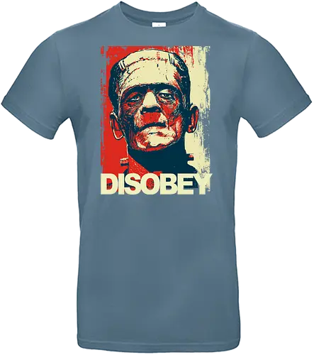 Disobey - Frankenstein, horror, hope poster, shepard fairey, halloween, spooky - Standard T-Shirt