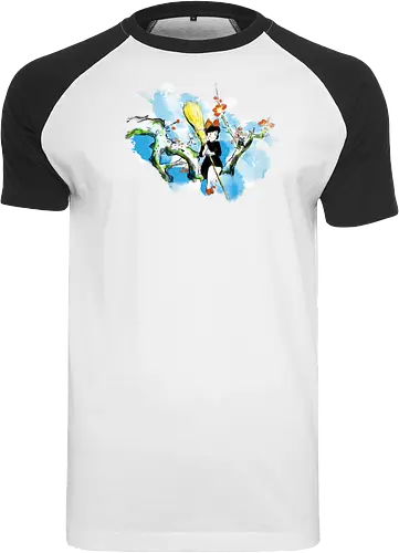Sumi-e little witch - anime, movie, little witch, Kiki, movie, japan pop culture - Raglan T-Shirt