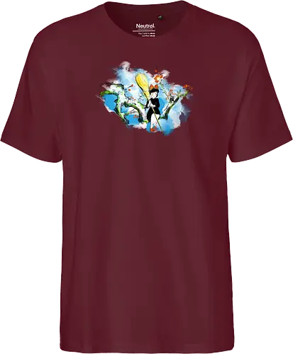 Sumi-e little witch - anime, movie, little witch, Kiki, movie, japan pop culture - Fairtrade T-Shirt