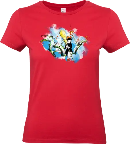 Sumi-e little witch - anime, movie, little witch, Kiki, movie, japan pop culture - Standard T-Shirt (Women)