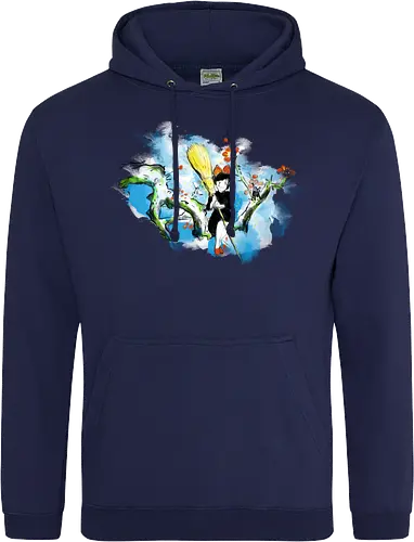 Sumi-e little witch - anime, movie, little witch, Kiki, movie, japan pop culture - Standard Hoodie