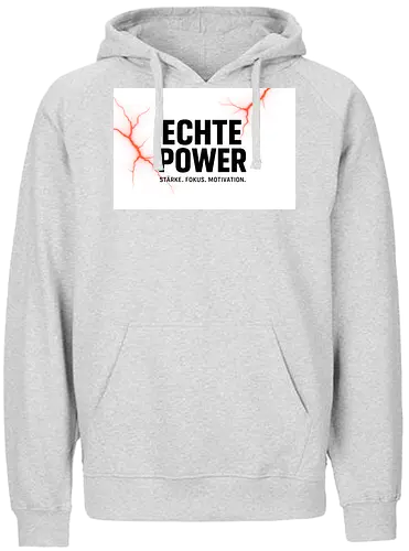 Hubert(DER ECHTE) - Hubert, Echte Power, Motivation, Stärke, Fokus, Training, Fitness, Sport, Gym, Bodybuilding, Krafttraining, Disziplin, Ausdauer, Power, Workout, Sportler, Lifestyle, Energie, Athlet, Motivation Wear, Fitness Kleidung - Fairtrade Hoodie