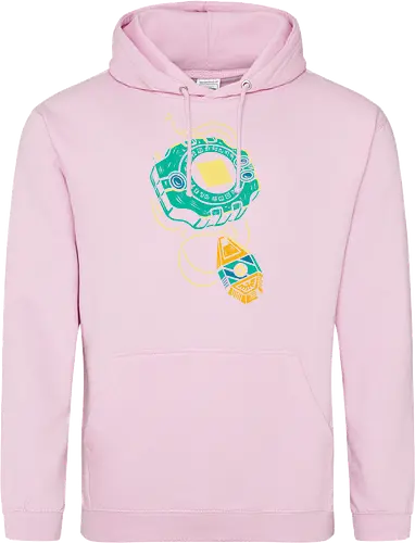 Distressed DigiVice - Digital, DigiVice, Digimon Adventure, 90s anime, retro anime, fan art, t-shirt design, art print, distressed graphic, pop culture, Crest of Courage, digital monster, geek art, nostalgic, Tai Kamiya - Standard Hoodie