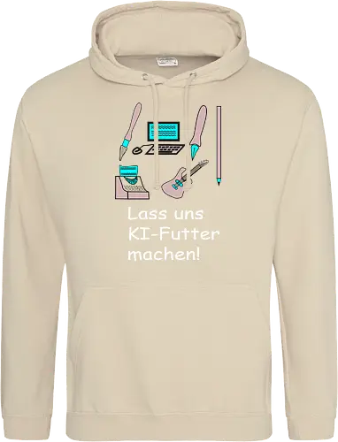 Lass uns KI-Futter machen, weiße Schrift