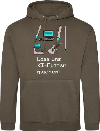 Lass uns KI-Futter machen, weiße Schrift