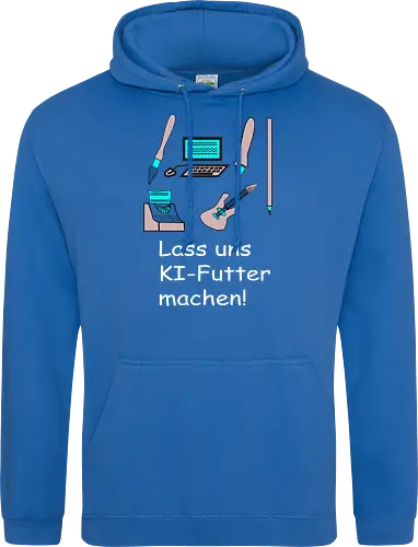 Lass uns KI-Futter machen, weiße Schrift