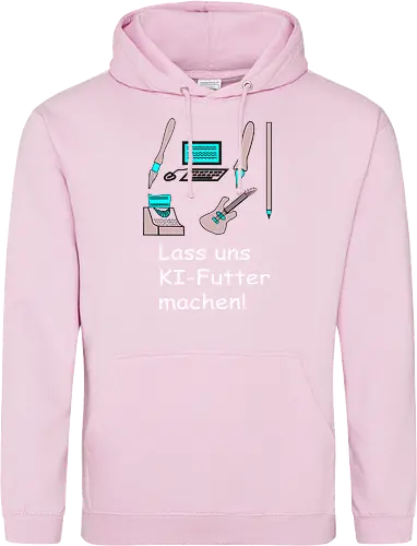 Lass uns KI-Futter machen, weiße Schrift