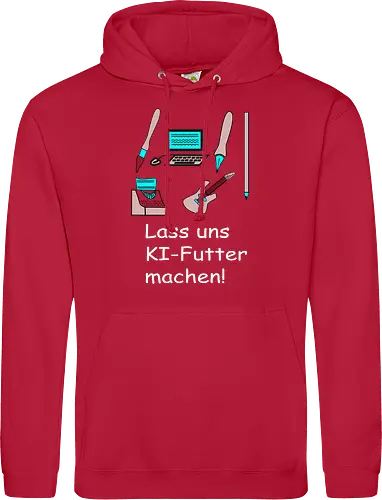 Lass uns KI-Futter machen, weiße Schrift
