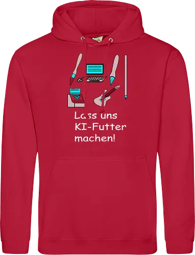 Lass uns KI-Futter machen, weiße Schrift