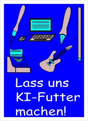 Lass uns KI-Futter machen, weiße Schrift