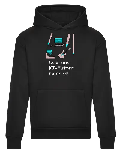 Lass uns KI-Futter machen, weiße Schrift