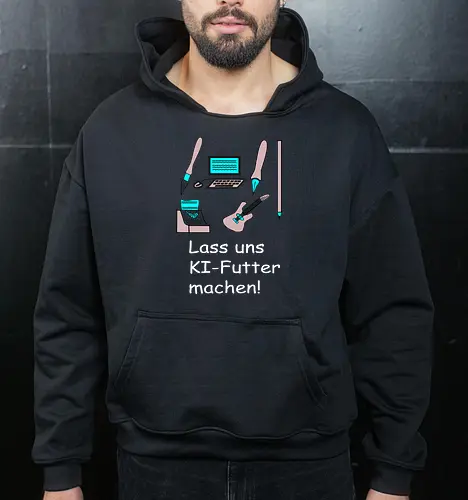 Lass uns KI-Futter machen, weiße Schrift