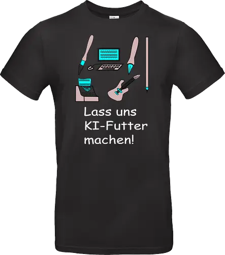 Lass uns KI-Futter machen, weiße Schrift