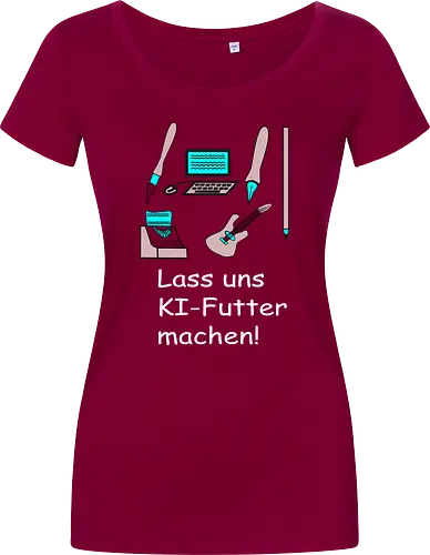 Lass uns KI-Futter machen, weiße Schrift