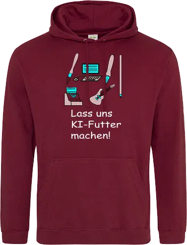 Lass uns KI-Futter machen, weiße Schrift