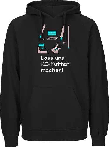 Lass uns KI-Futter machen, weiße Schrift