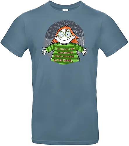 Regentropfen - Ringelpullisprüche, Ringeldinger, streifenweise, Spruch, Weisheit, Motivation, Ringelpulli, SprücheShirt, Cartoon Illustration, Regen, Statement, Handgezeichnet, Humor, Selbstironie, Streifenpulli, Spruchshirt, deutsch - Standard T-Shirt