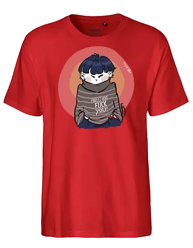 Parlez-vous fuck you? - Ringelpullisprüche, Ringeldinger, streifenweise, Spruch, Weisheit, Motivation, Ringelpulli, SprücheShirt, Cartoon Illustration, Statement, Handgezeichnet, Humor, Selbstironie, Streifenpulli, Spruchshirt, deutsch - Fairtrade T-Shirt