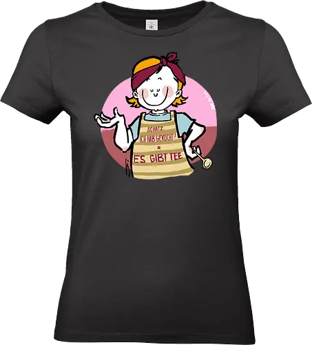 Schatz, ich hab gekocht... - Ringelpullisprüche, Ringeldinger, streifenweise, Spruch, Weisheit, Motivation, Ringelpulli, SprücheShirt, Cartoon Illustration, Statement, Handgezeichnet, Humor, Selbstironie, Streifenpulli, Spruchshirt, deutsch - Standard T-Shirt (Women)