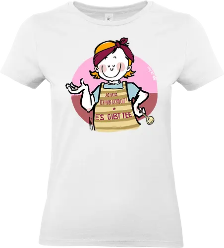 Schatz, ich hab gekocht... - Ringelpullisprüche, Ringeldinger, streifenweise, Spruch, Weisheit, Motivation, Ringelpulli, SprücheShirt, Cartoon Illustration, Statement, Handgezeichnet, Humor, Selbstironie, Streifenpulli, Spruchshirt, deutsch - Standard T-Shirt (Women)