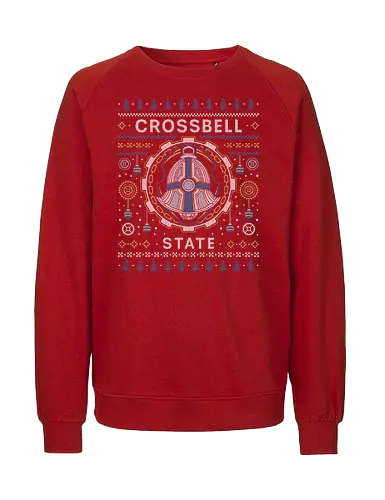 Crossbell State Ugly Sweater - trails in the sky, legend of heroes, ys, crossbell, bracer guild, trails from zero, trails into reverie, trails of cold steel, gaming, video game, trails to azure, tio plato, mishy, ugly christmas sweater, xmas - Fairtrade Sweatshirt