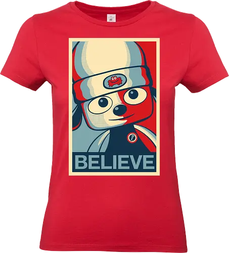 Believe - demonigote, parappa, game, dog, retro, hope, eeuu, believe - Standard T-Shirt (Women)
