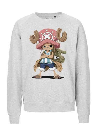 Captain Chopper's Grand Adventure - anime, manga, fan art, t-shirt design, art print, cute anime, Rumble Ball, doctor, Grand Line, geek art, stylish, iconic, Tony Tony Chopper, Chopper One Piece, Straw Hat Pirates - Fairtrade Sweatshirt