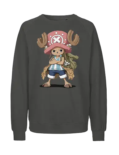 Captain Chopper's Grand Adventure - anime, manga, fan art, t-shirt design, art print, cute anime, Rumble Ball, doctor, Grand Line, geek art, stylish, iconic, Tony Tony Chopper, Chopper One Piece, Straw Hat Pirates - Fairtrade Sweatshirt