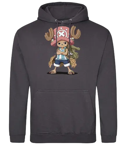 Captain Chopper's Grand Adventure - anime, manga, fan art, t-shirt design, art print, cute anime, Rumble Ball, doctor, Grand Line, geek art, stylish, iconic, Tony Tony Chopper, Chopper One Piece, Straw Hat Pirates - Standard Hoodie