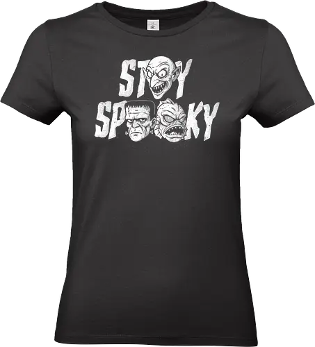 Stay Spooky - stay spooky, horror humor, classic monsters, funny halloween shirt, spooky design, gothic art, horror movie fan, halloween vibe, vintage horror, dark humor, halloween gift, creepy monsters, stay weird, scary art, spooky lover, gothic style, horror parody, pop culture design, teepublic art, redbubble artist - Standard T-Shirt (Women)