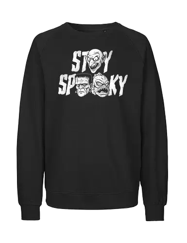 Stay Spooky - stay spooky, horror humor, classic monsters, funny halloween shirt, spooky design, gothic art, horror movie fan, halloween vibe, vintage horror, dark humor, halloween gift, creepy monsters, stay weird, scary art, spooky lover, gothic style, horror parody, pop culture design, teepublic art, redbubble artist - Fairtrade Sweatshirt