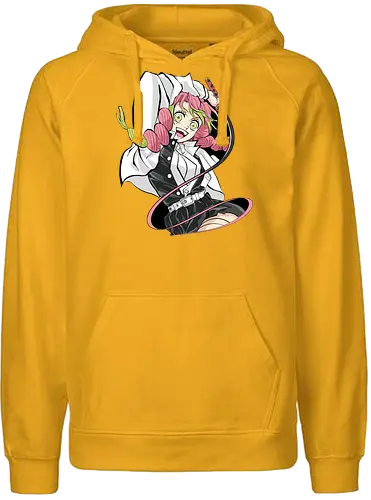 Kanroji Mitsuri: Love Hashira's Smile - Mitsuri Kanroji, Love Hashira, Slayer, Hashira, anime, manga, fan art, t-shirt design, art print, Nichirin Sword, cute anime girl, geek art, stylish, KNY, cool anime art, pink hair - Fairtrade Hoodie