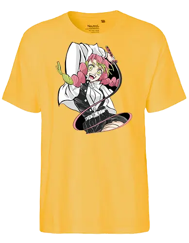 Kanroji Mitsuri: Love Hashira's Smile - Mitsuri Kanroji, Love Hashira, Slayer, Hashira, anime, manga, fan art, t-shirt design, art print, Nichirin Sword, cute anime girl, geek art, stylish, KNY, cool anime art, pink hair - Fairtrade T-Shirt