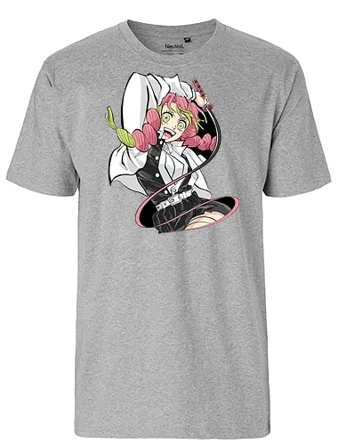 Kanroji Mitsuri: Love Hashira's Smile - Mitsuri Kanroji, Love Hashira, Slayer, Hashira, anime, manga, fan art, t-shirt design, art print, Nichirin Sword, cute anime girl, geek art, stylish, KNY, cool anime art, pink hair - Fairtrade T-Shirt