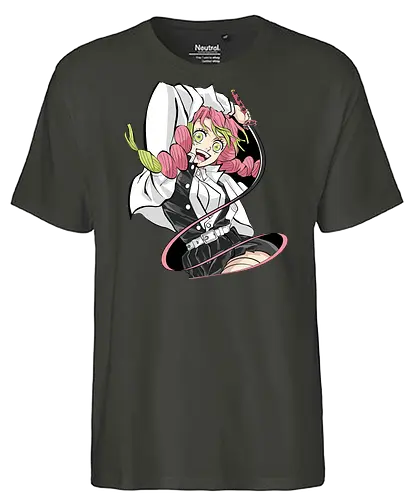 Kanroji Mitsuri: Love Hashira's Smile - Mitsuri Kanroji, Love Hashira, Slayer, Hashira, anime, manga, fan art, t-shirt design, art print, Nichirin Sword, cute anime girl, geek art, stylish, KNY, cool anime art, pink hair - Fairtrade T-Shirt