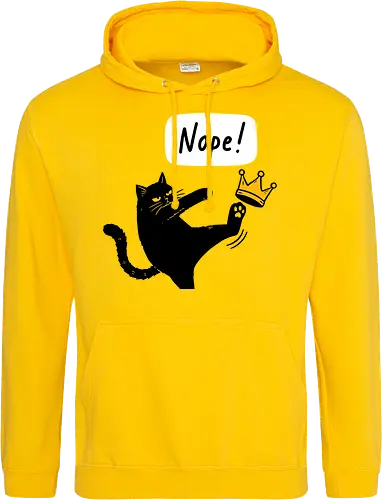 Nope Cat Kicking Crown